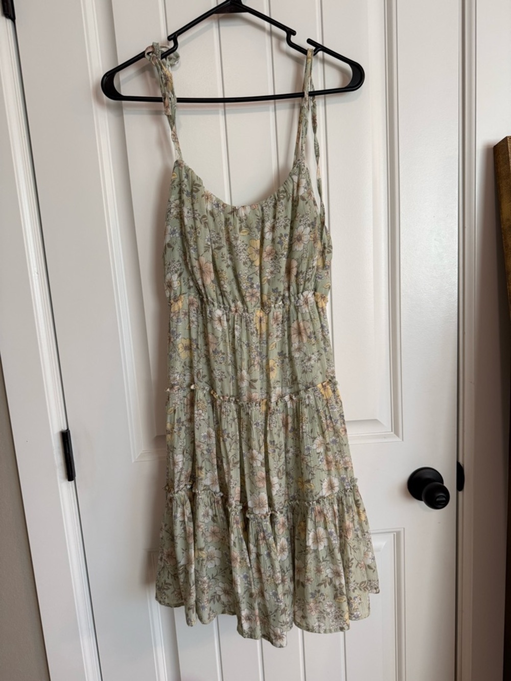 Altered State Tiered Baby Doll Ruffle Sun Dress  Sz L Fairy Spring Boho Summer